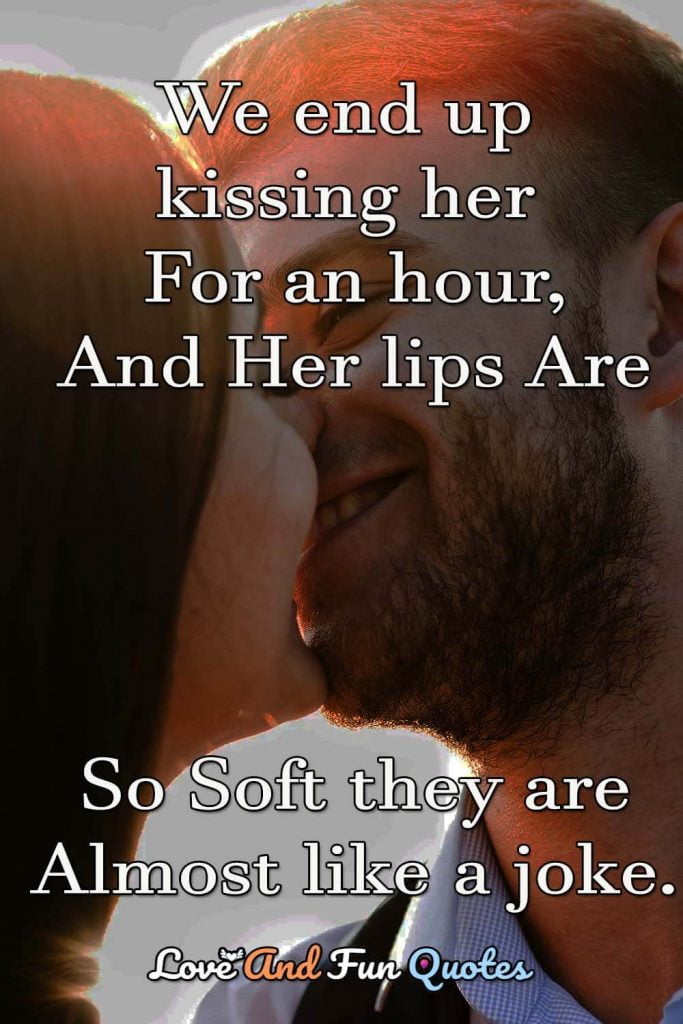 funny kissing quotes for her