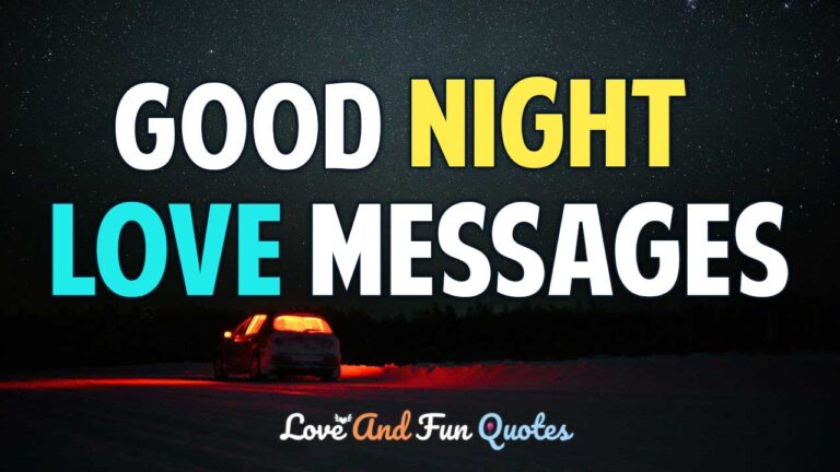 Good night love messages with images