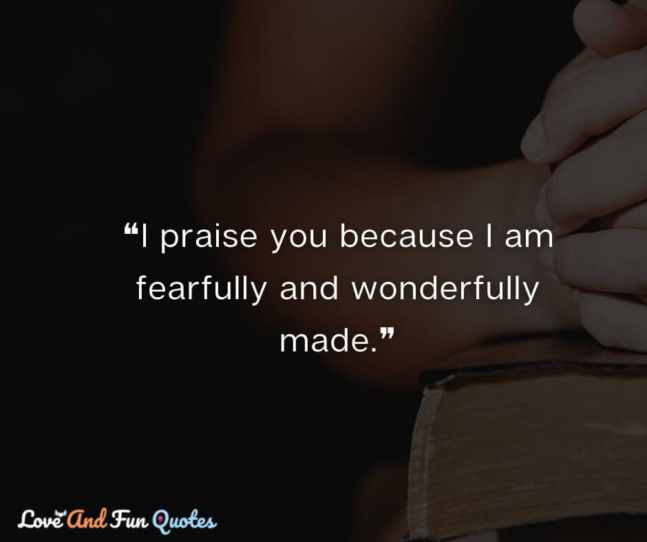 ❝I praise you because I am fearfully and wonderfully made.❞