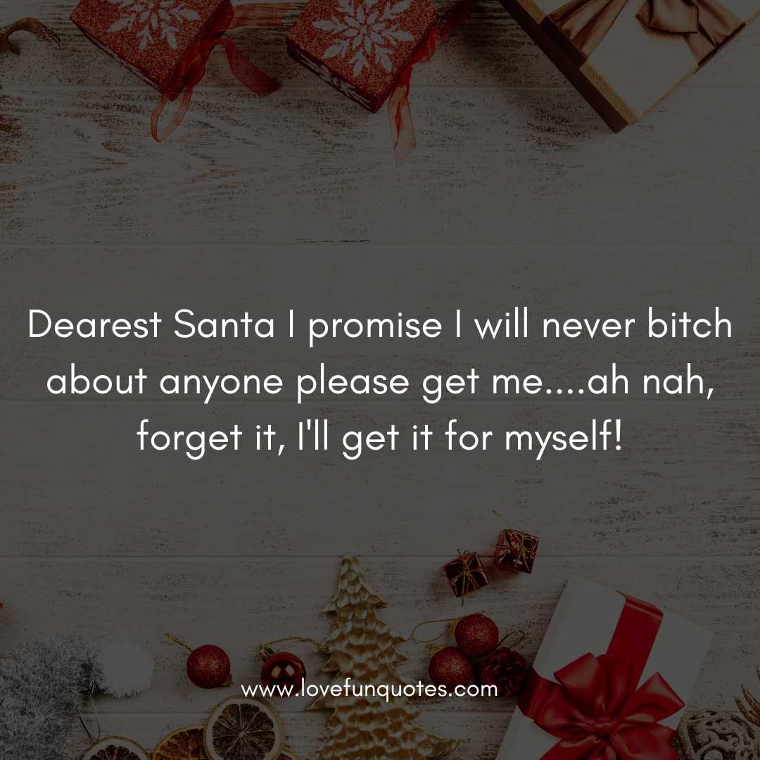 Dearest Santa I promise I will never bitch about anyone please get me....ah nah, forget it, I'll get it for myself!